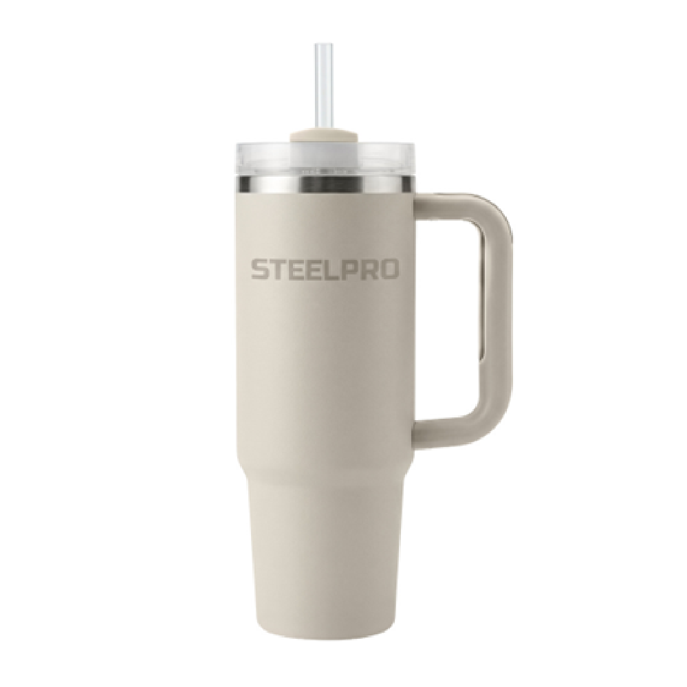 MUG TERMICO C/ BOMBILLA GRIS CLARO