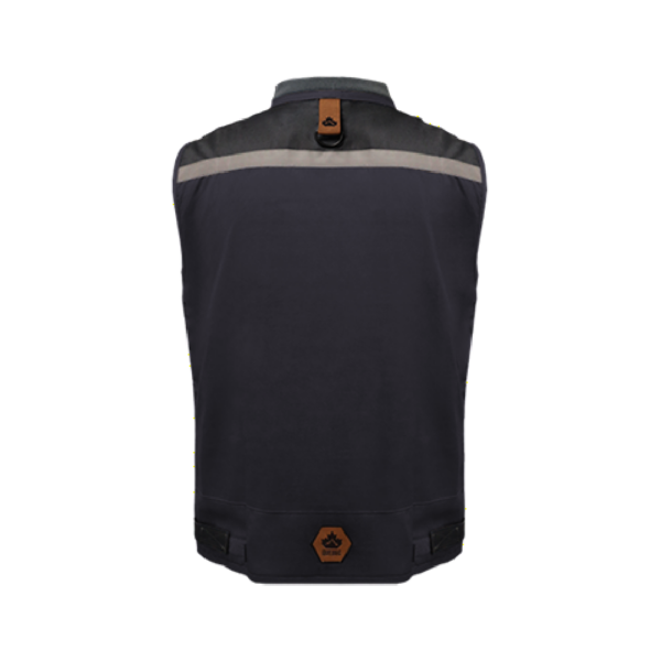 CHALECO GEÓLOGO GABARDINA QUEBEC GRIS