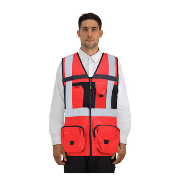 CHALECO GEOLOGO ALASKA XPERT HOMBRE ROJO