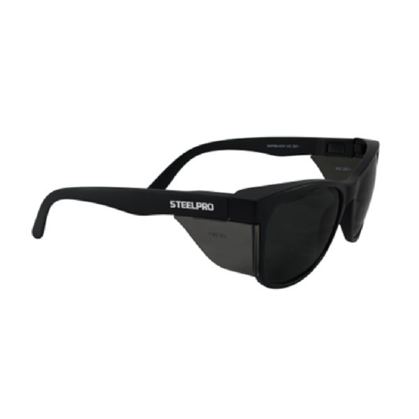 LENTE DE SEGURIDAD SAFEBLACK GRIS POLARIZADO STEELPRO