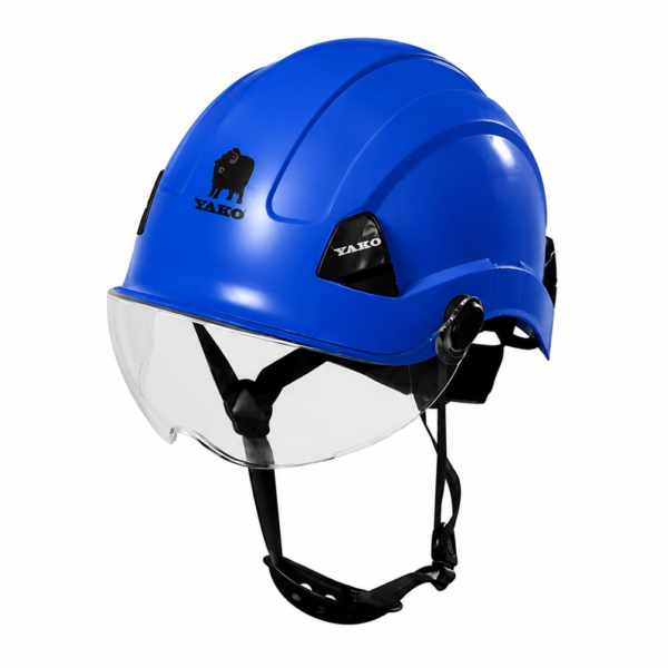 CASCO YAKO AZUL CON VISERA STEELPRO ISP